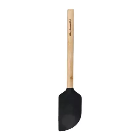 Espatula Rasqueta de Bambu con Punta de Silicon Negro KITCHEN AID KQG631OHOBE