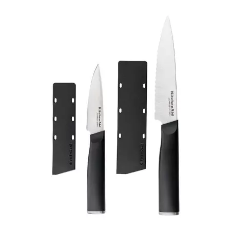 Juego de Cuchillos Clasicos Santoku, Set de 2 Unidades KITCHEN AID KEG2PTHEOHOBA
