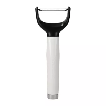 Pelador Y Clasico de Acero Inoxidable con Puno Blanco 18 Centimetros KITCHEN AID KCG145OHWHE