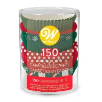 Capsulas para Cupcakes Estandar Surtidas Navidenas, Paquete de 150 Unidades WILTON 191011215