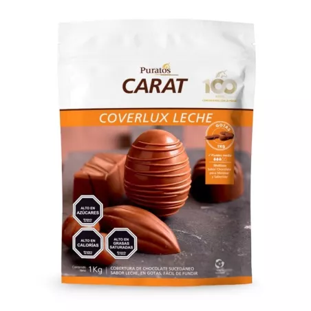 Cobertura de Chocolate Cafe en Gotas, Coverlux de 1 Kilogramo PURATOS 4005983 / 4011214