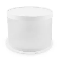 Caja Porta Queque Redonda Blanca de 26 x 26 x 16 Centimetros MASTER CHEF 0761092