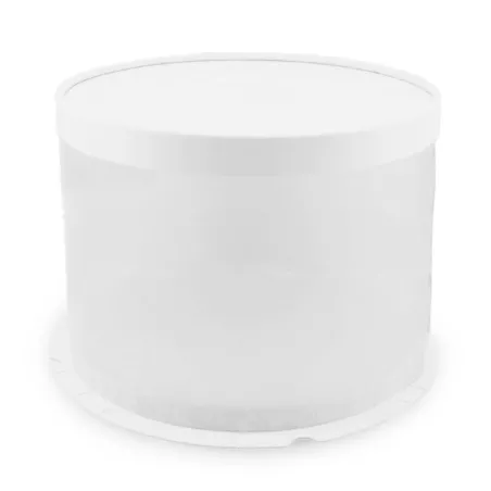 Caja Porta Queque Redonda Blanca de 26 x 26 x 16 Centimetros MASTER CHEF 0761092