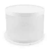 Caja Porta Queque Redonda Blanca de 30 x 30 x 16 Centimetros MASTER CHEF 0761093