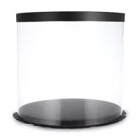 Caja Porta Queque Redonda Negra de 30 x 30 x 18 Centimetros MASTER CHEF 0761097