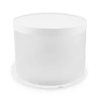 Caja Porta Queque Redonda Blanca de 22 x 22 x 16 Centimetros MASTER CHEF 0761091