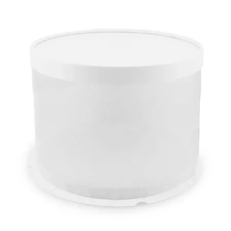 Caja Porta Queque Redonda Blanca de 22 x 22 x 16 Centimetros MASTER CHEF 0761091