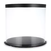 Caja Porta Queque Redonda Negra de 35 x 35 x 18 Centimetros MASTER CHEF 0761098