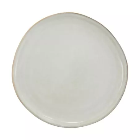 Plato Redondo de Ceramica 26.5 Centimetros Beige BELLARTE LDX-P00340