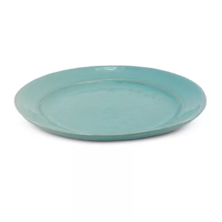 Plato Redondo de Ceramica 22.5 Centimetros Turquesa BELLARTE LDX-P00592