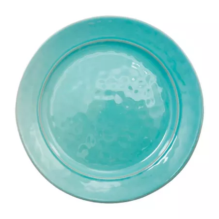 Plato Redondo de Ceramica 22.5 Centimetros Turquesa BELLARTE LDX-P00592