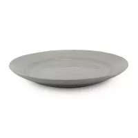 Plato Redondo de Ceramica de 27.7 Centimetros Gris BELLARTE LDX-P00587