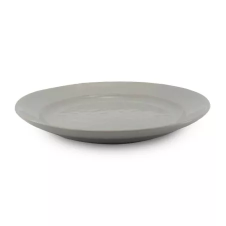 Plato Redondo de Ceramica de 27.7 Centimetros Gris BELLARTE LDX-P00587