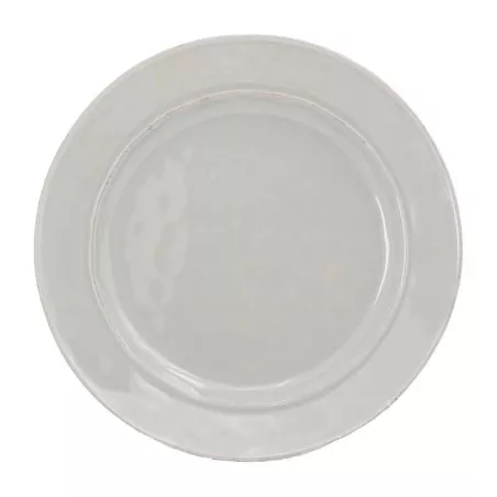 Plato Redondo de Ceramica 22.5 Centimetros Gris Claro BELLARTE LDX-P00588