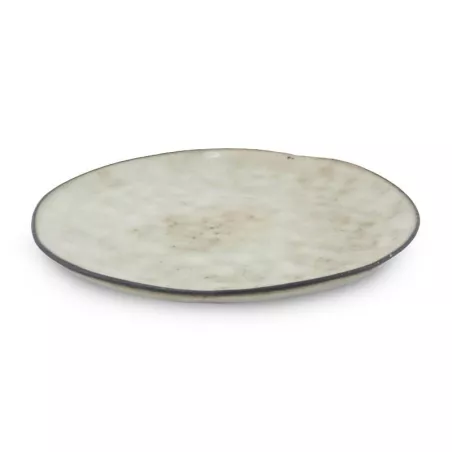 Plato Redondo de Ceramica 20.5 Centimetros Beige BELLARTE LDX-P00193