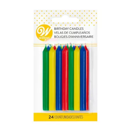 Candelas de Colores, 24 piezas WILTON 2811-284