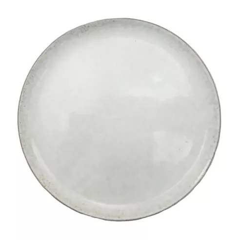 Plato Redondo de Ceramica 27.5 Centimetros Gris Claro BELLARTE LDX-P00559