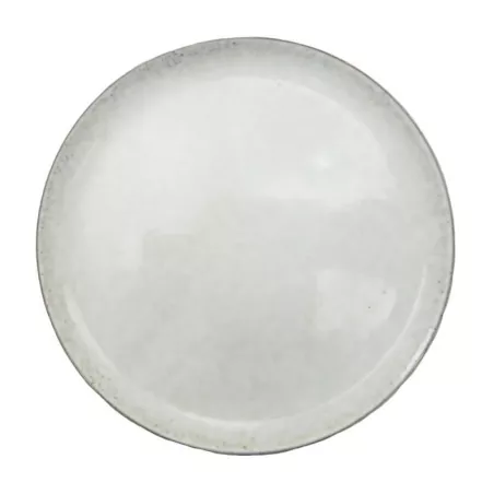 Plato Redondo de Ceramica 27.5 Centimetros Gris Claro BELLARTE LDX-P00559