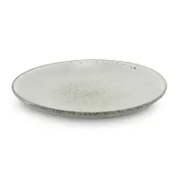 Plato Redondo de Ceramica 19.5 Centimetros Blanco Hueso BELLARTE LDX-P00560