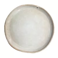 Plato Redondo de Ceramica 20.5 Centimetros Beige BELLARTE LDX-P00341 2