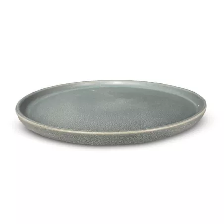 Plato Redondo de Ceramica 20.8 Centimetros Gris BELLARTE LDX-P00390