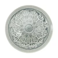 Plato Redondo de Ceramica 27 Centimetros Gris BELLARTE LDX-P00136 2