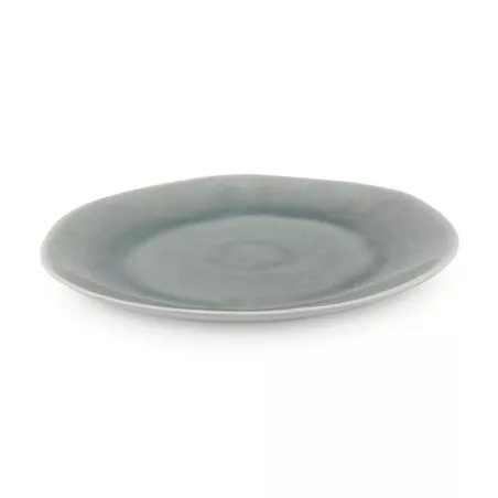 Plato Redondo de Ceramica 27.5 Centimetros Gris BELLARTE LDX-P00123