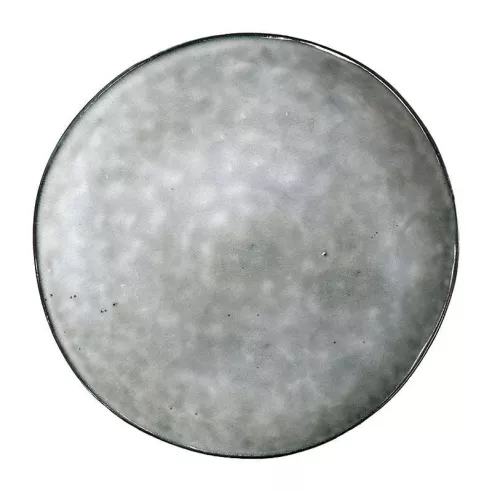 Plato Redondo de Ceramica 27.5 Centimetros Gris BELLARTE LDX-P00555