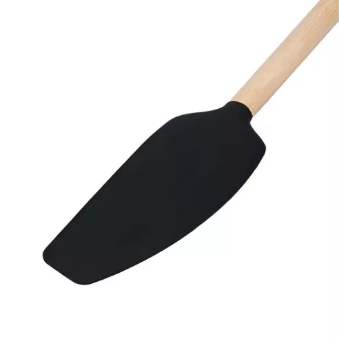 Espatula Mezcladora de Bambu con Punta de Silicon Negro KITCHEN AID KQG637OHOBE