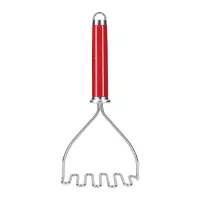 Majador para Papa de Acero Inoxidable con Puno Rojo KITCHEN AID KAG008OHERE