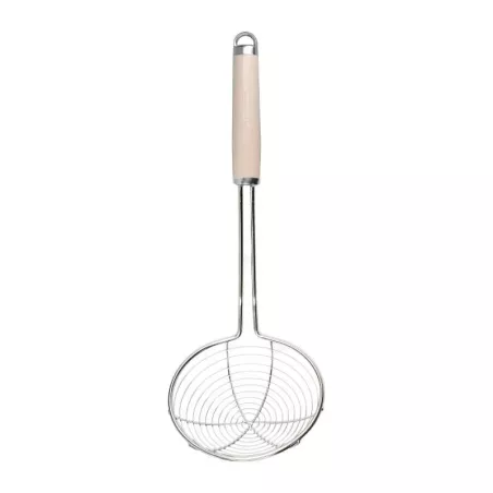 Espumadera de Acero Inoxidable con Puno Color Crema KITCHEN AID KAG010OHACE