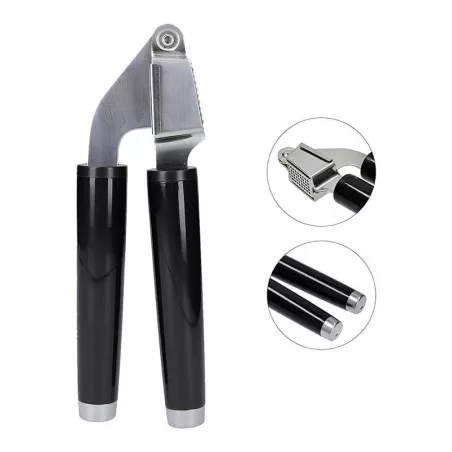 Prensa Clasica para Ajo de Acero Inoxidable con Puno Negro KITCHEN AID KCG132OHOBE