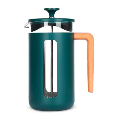 Cafetera Pisa con Manija de Madera de 8 Tazas Verde LA CAFETIERE LCPISA8CPGRNW