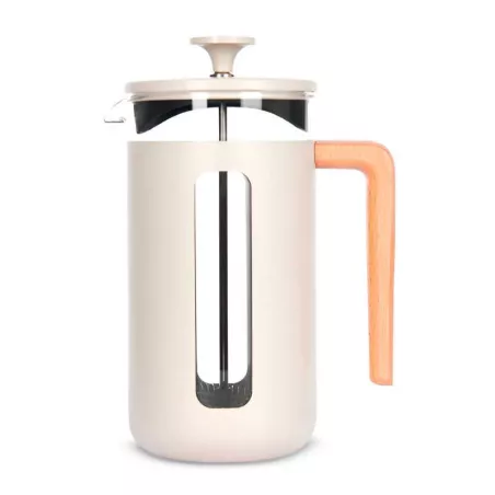 Cafetera Pisa Latte con Manija de Madera para 8 Tazas LA CAFETIERE LCPISA8CPLATW