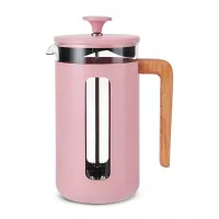 Cafetera Pisa con Manija de Madera de 8 Tazas Rosa LA CAFETIERE LCPISA8CPPNK