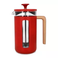 Cafetera Pisa con Manija de Madera de 8 Tazas Rojo LA CAFETIERE LCPISA8CPREDW