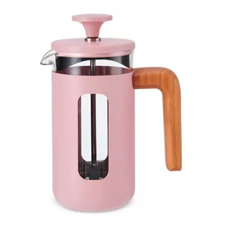 Cafetera Pisa con Manija de Madera de 3 Tazas Rosa LA CAFETIERE LCPISA3CPPNK