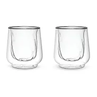 Vaso de Doble Pared Siena Cortado de 135 Mililitros, Set de 2 piezas LA CAFETIERE LCDWCORT2PC