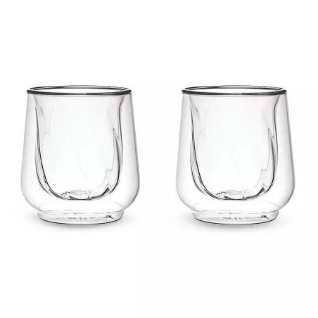 Vaso de Doble Pared Siena Cortado de 135 Mililitros, Set de 2 piezas LA CAFETIERE LCDWCORT2PC