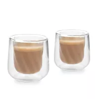 Vaso de Doble Pared Siena Cortado de 135 Mililitros, Set de 2 piezas LA CAFETIERE LCDWCORT2PC 2