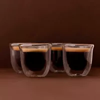 Tazas para Espresso de Doble Pared Jack de 60 Mililitros, Set de 4 Unidades LA CAFETIERE LCDWJESPRES4PC 2