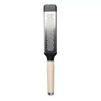 Rallador Fino de Acero Inoxidable con Puno Crema KITCHEN AID KAG321OHACE