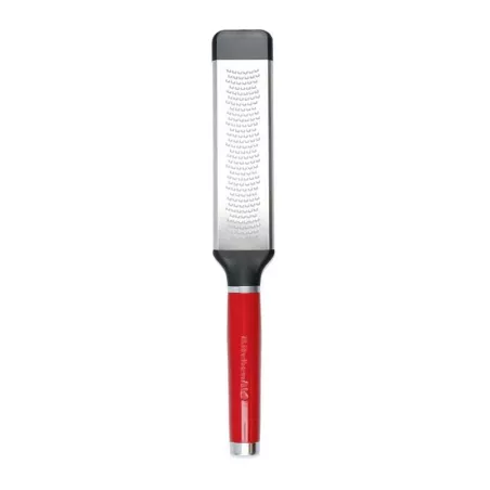 Rallador Fino de Acero Inoxidable con Puno Rojo KITCHEN AID KAG321OHERE