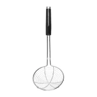 Colador Clasico de  Alambre de Acero Inoxidable con Puno Negro 39 Centimetros KITCHEN AID KCG010OHOBE