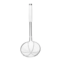 Colador Clasico de Alambre de Acero Inoxidable con Puno Blanco 39 Centimetros KITCHEN AID KCG010OHWHE