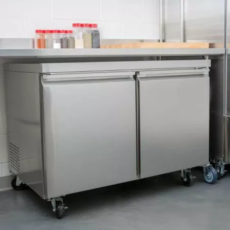 Mesa Undercounter Refrigerada 2 Puertas de Acero Inoxidable 48 Pulgadas U-STAR UUC-48R-E-HC