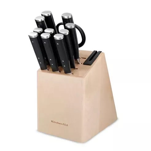 Cuchillo Japones + Bloque de Madera, Set de 11 Piezas KITCHEN AID KAG12STSNBXOBQ