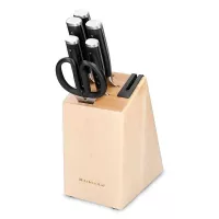 Juego de Cuchillos Clasicos de Acero Inoxidable, Set de 6 Piezas con Puno Negro KITCHEN AID KE6PSTANOBG