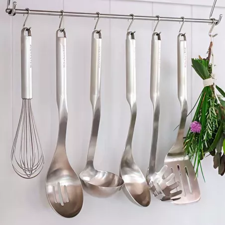 Espatula Ranurada Premium de Acero Inoxidable 34.5 Centimetros KITCHEN AID KMG002OHSS