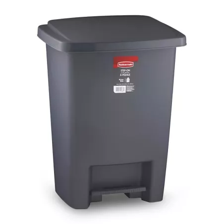 Basurero de Pedal de 33 Quartos de Color Gris RUBBERMAID FG284187CYLND